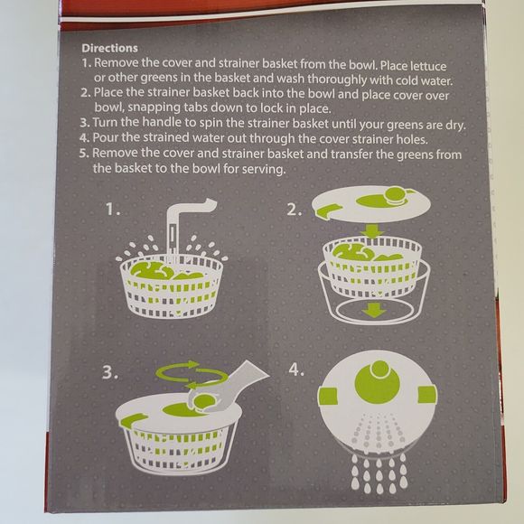 Manual Salad‎ Spinner 3pcs  4.2 Quart - Picture 11 of 13